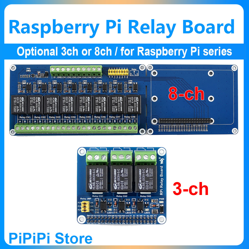 Home Automation Raspberry Pi - Raspberry Piリレーモジュール拡張ボード 8チャンネル/3チャンネル パワーリレー RPi 5