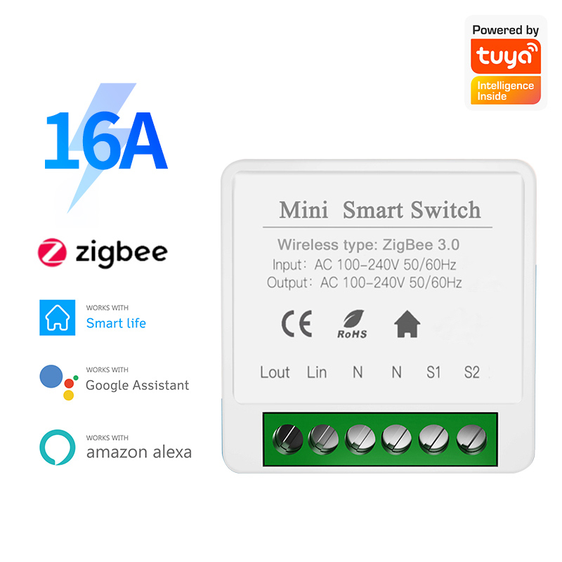 Diy Home Automation Controller - Ihseno-Tuya Zigbee 3.0ミニスイッチ,Tuya Smart Lifeタイミング用,ワイヤレス制御,自動化,alexa GoogleHomeで動作