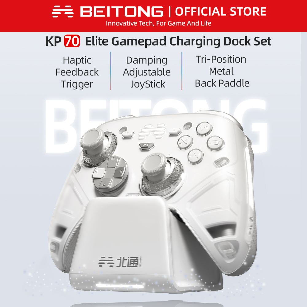 Home Automation Raspberry Pi - BEITONG KP70 ハプティックフィードバック ワイヤレスコントローラー 充電ドック、PC/Switch/iOS/Steam対応、デュアルオートセンストリガー（英語版）