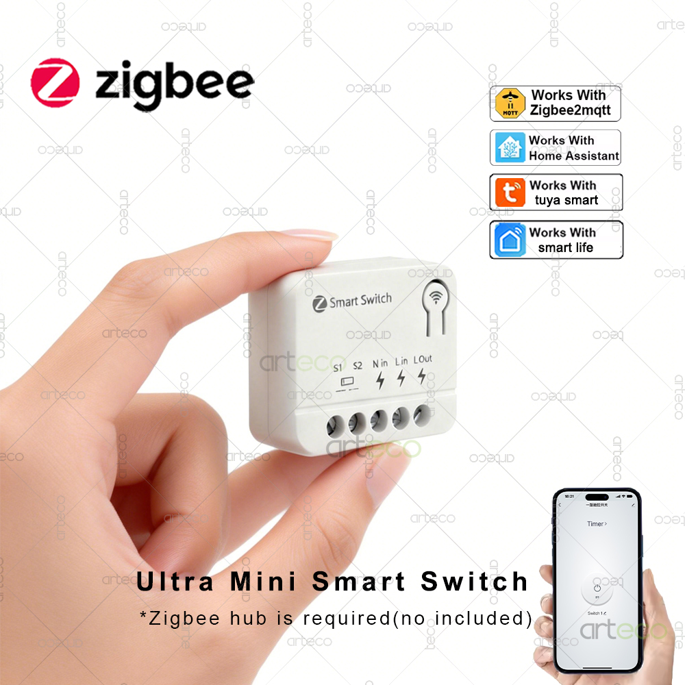 Diy Home Automation Controller - Zigbee ミニブレーカー DIY スマートスイッチモジュールホームオートメーション照明リレーアプリリモートコントロールタイミングはゲートウェイ Z2MQTT で動作します