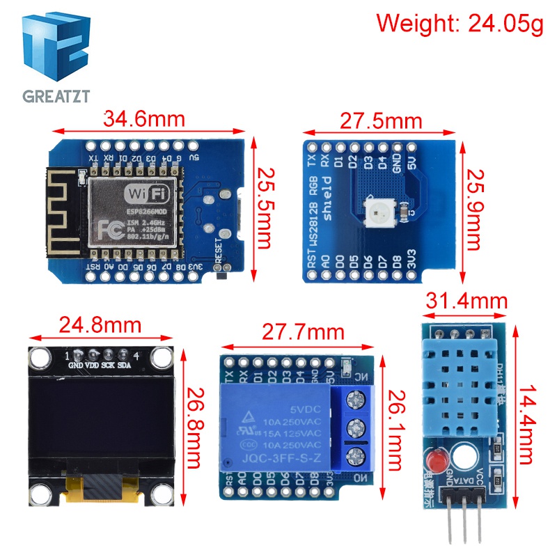 WeMos D1 Mini ESP8266 ESP-12F  - Esp8266 Nodemcu Board のレビューと価格