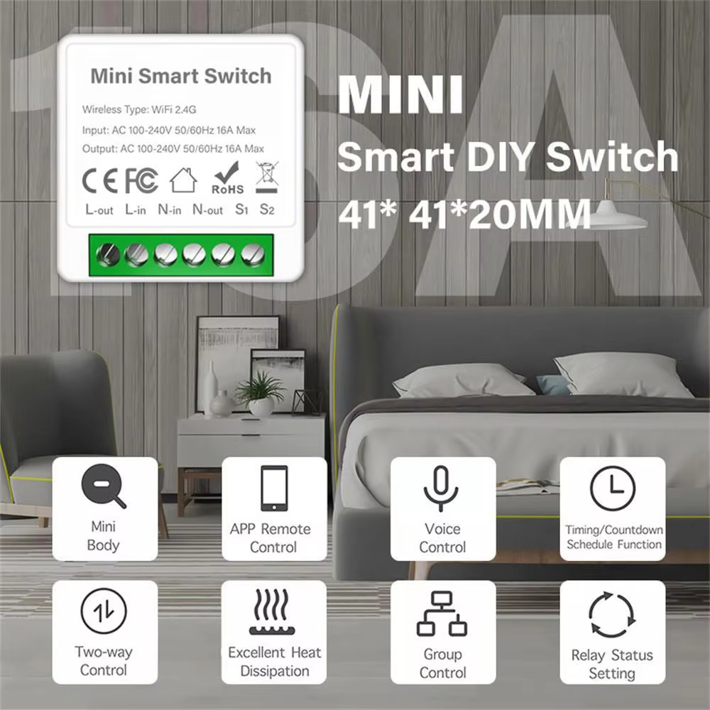 WiFi Zigbee3.0 ミニスマートスイッチ 2 ウェ - Diy Home Automation Controller のレビューと価格