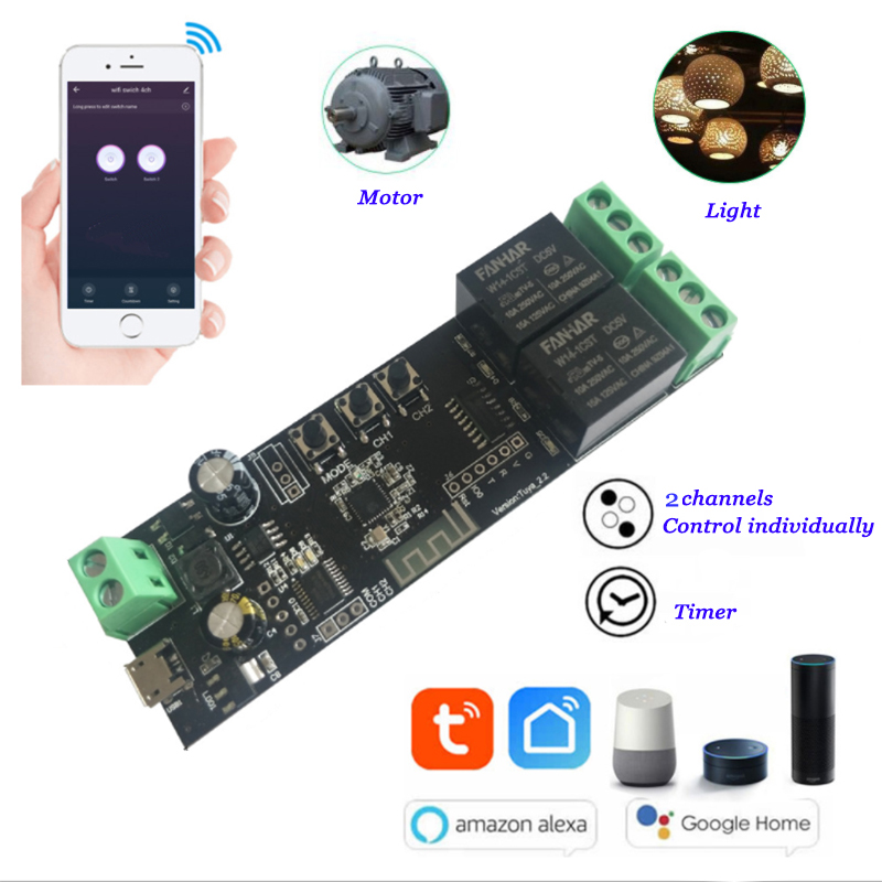コネクテッドホーム用2ch Tuyaリモコン,Wi-Fi,D - Diy Home Automation Controller のレビューと価格
