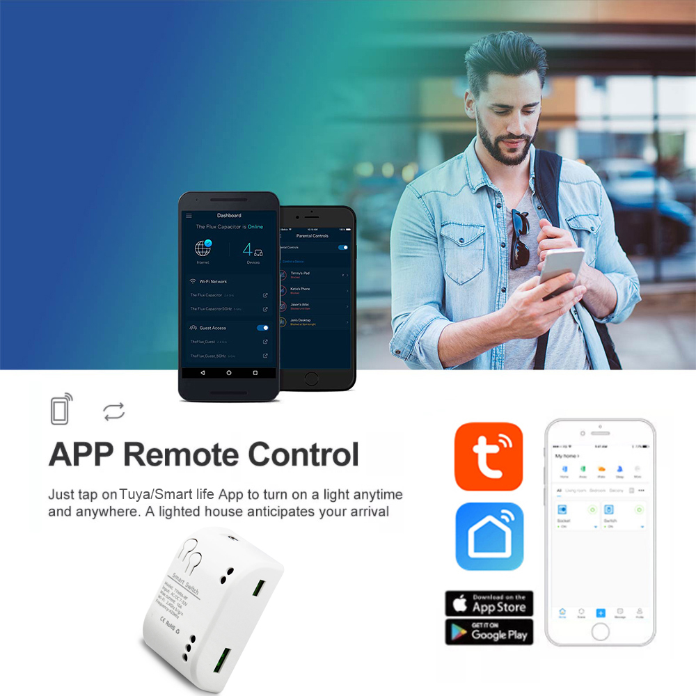 Tuya-Wifi付きワイヤレススマートスイッチ,リレーモジ - Diy Home Automation Controller のレビューと価格