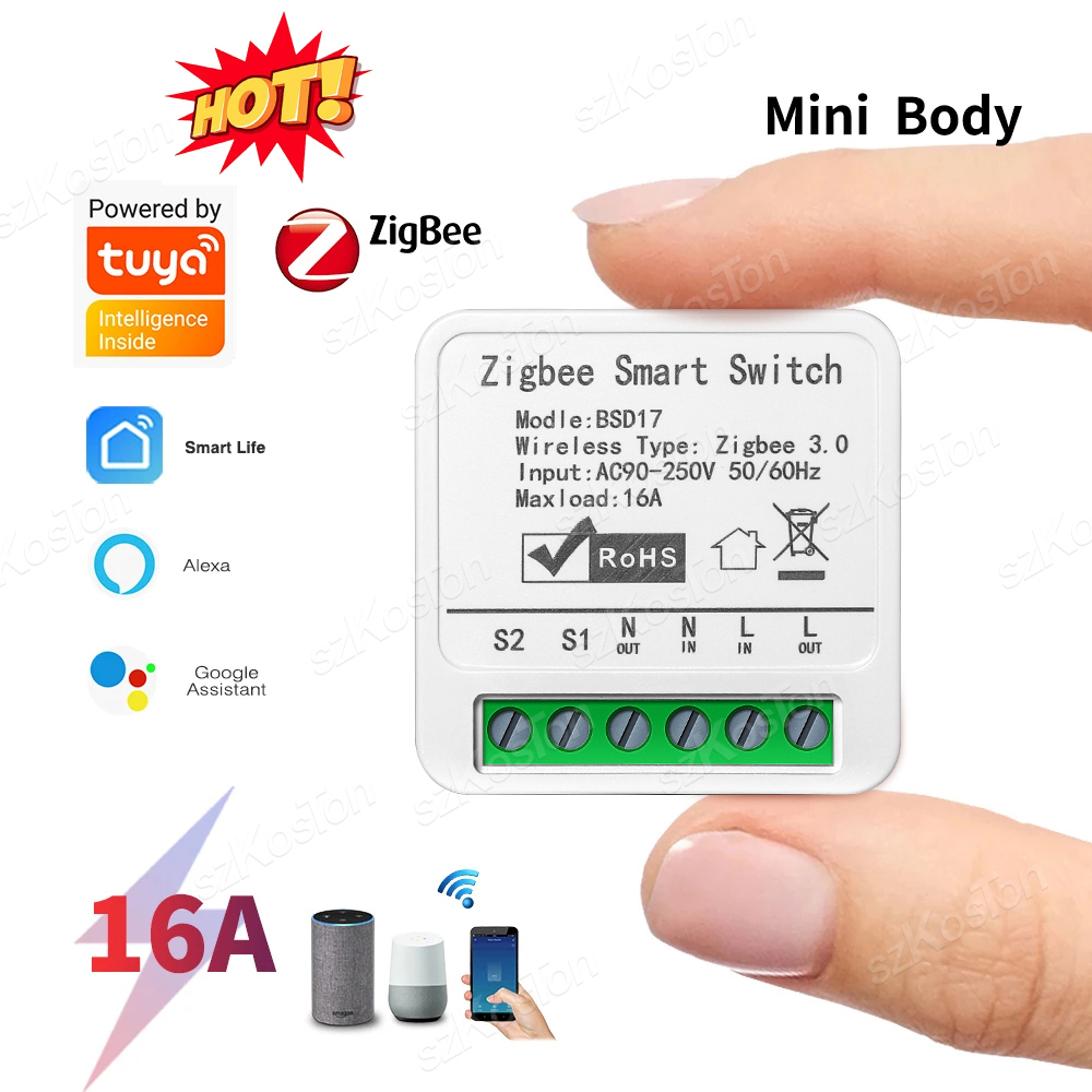 16A Tuya ZigBeeスマートスイッチモジュール ス - Diy Home Automation Hub のレビューと価格