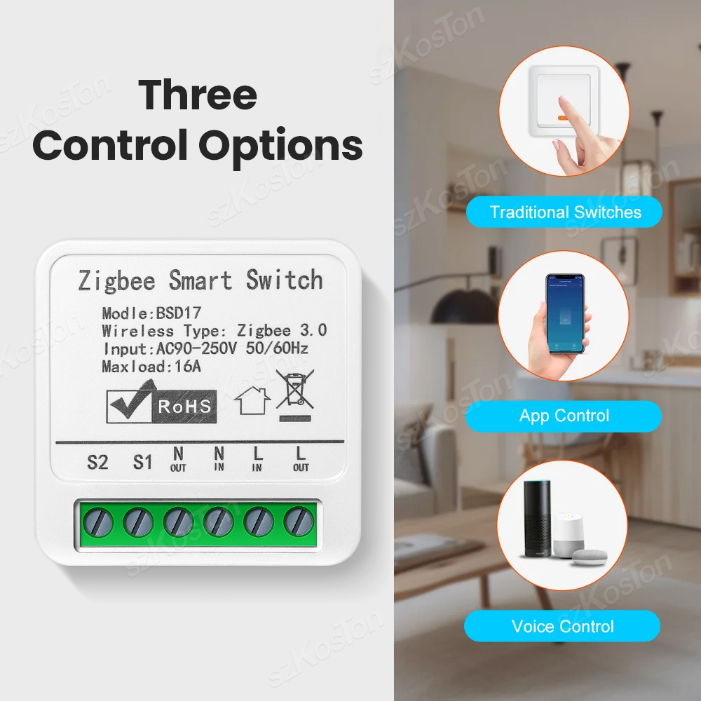 16A Tuya ZigBeeスマートスイッチモジュール ス - Diy Home Automation Hub のレビューと価格